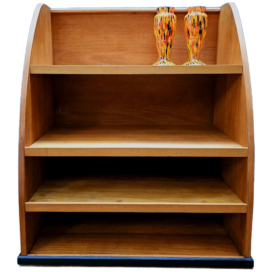 Vintage Kastje 'amsterdamse School' Stijl Schappenkast, Boekenkast. 1