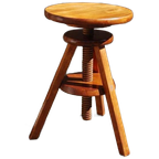 Oude Houten Draaikruk / Plantentafel thumbnail 1