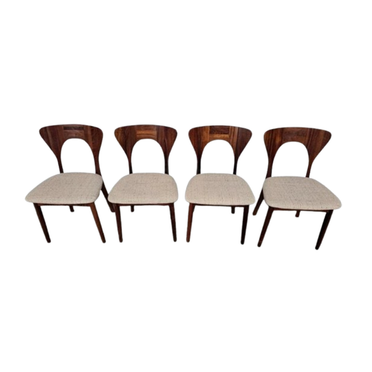 Vintage Set Van 4 Eetkamerstoelen, Nils Koefoed 1