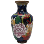 Kobalt Blauwe Cloisonné Vaas thumbnail 1