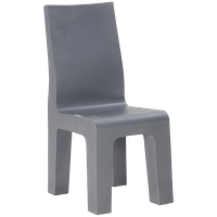 Gispen Kantinestoel, Antraciet, 4-Poot Onderstel, (Centraal Museum Design)