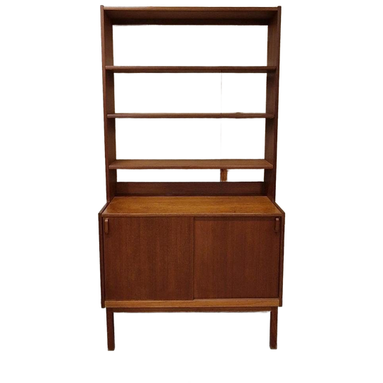 Vintage Boekenkast Zweedse Wandkast Bodafors Kast Teak 1