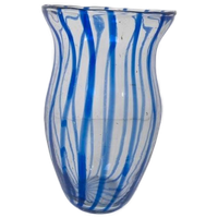 Italiaanse Handgemaakte Vaas Blauw.