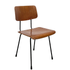Vintage Gispen Stoelen Met Plywood Zittingen. thumbnail 1