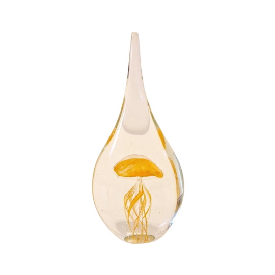 Vintage Presse Papier Druppelglas Met Kwal Er In 1