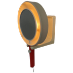 Allibert - Space Age Design Mirror With Backlighting - Handheld Vanity Mirror Including Wall Mount thumbnail 1
