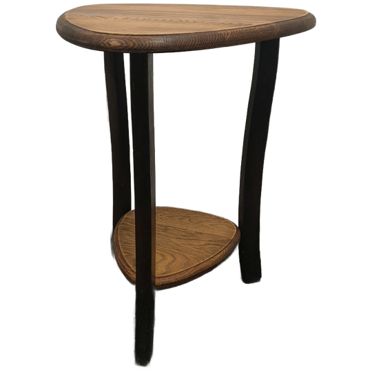 Antiek Tripod Eikenhouten Plantentafel Bijzettafel 1