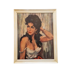 Vintage Schilderij Druk H.walter Retro Print Zigeunerin thumbnail 1