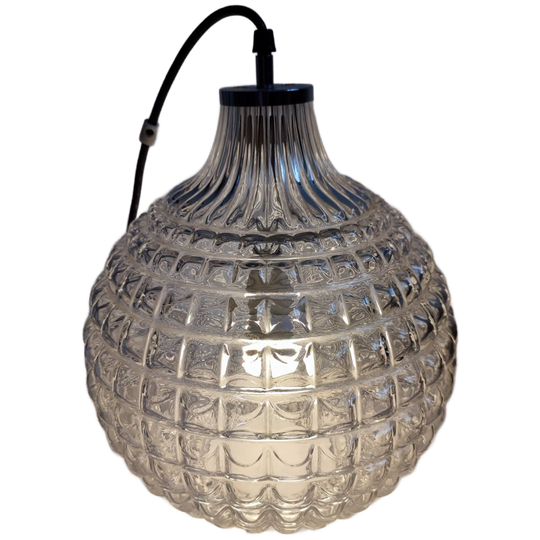 Kristal Glas Glazen Hanglamp Bol Plafondlamp Peill & Putzler 1960 1