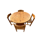 Vintage Eetkamerset – 6 Stoelen En Verstelbare Tafel thumbnail 1