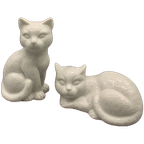 Decoratie Katten Wit Porselein Set thumbnail 1
