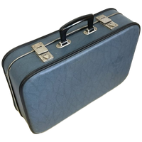 Blauwe Vintage Koffer Brocante Suitcase