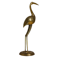 Mid-century Messing Kraanvogel Sculptuur Vintage, 1970s