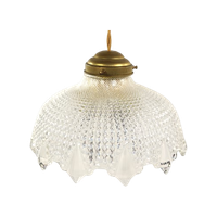 Vintage Glazen Lampenkap Geslepen Glas