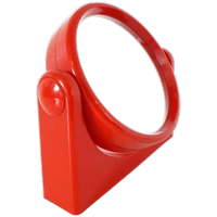 * Vintage Rood Oranje Retro Spiegel Badkamer Jaren 70