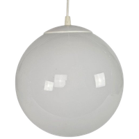 Happylight - Vintage Hanglamp - Globe - Ochtendnevel - Opaalglas - Metaal - 70'S