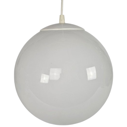Happylight - Vintage Hanglamp - Globe - Ochtendnevel - Opaalglas - Metaal - 70'S 1