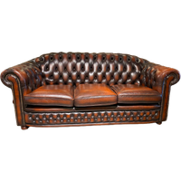 Nottingham Chesterfield 3 Zits Bank In Dark Rust Springvale