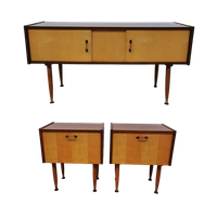 Set Vintage Mid Century Nachtkastjes Met Kaptafel Set Prijs