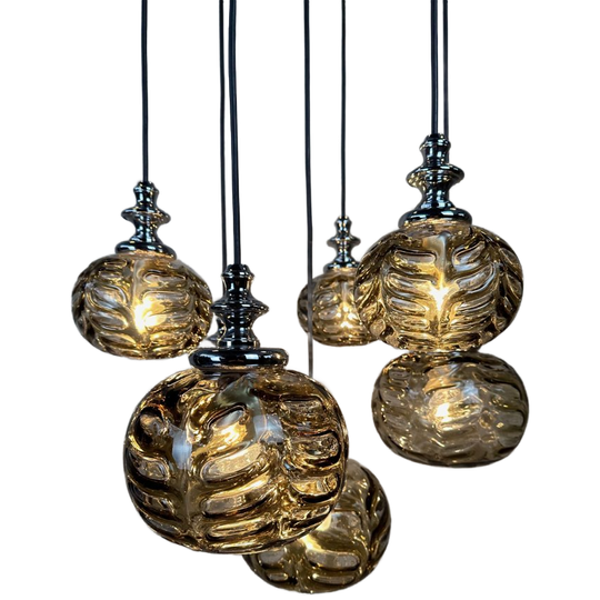 Vintage Cascade Hanglamp – Oberglas Austria 1