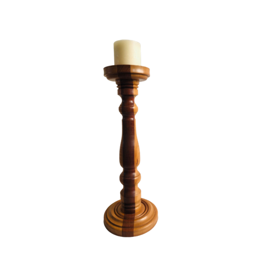Houten Kandelaar Extra Hoog 1
