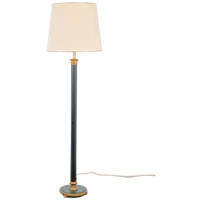 Vintage Neoclassic Groen Leer Vloerlamp Goud ´50 Neoklassiek