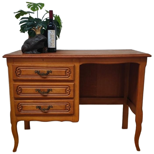 Vintage Brocante Houten Queen Ann Bureautje Buro Werkplek 1