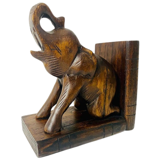 Vintage Houten Olifant Boekensteun 1