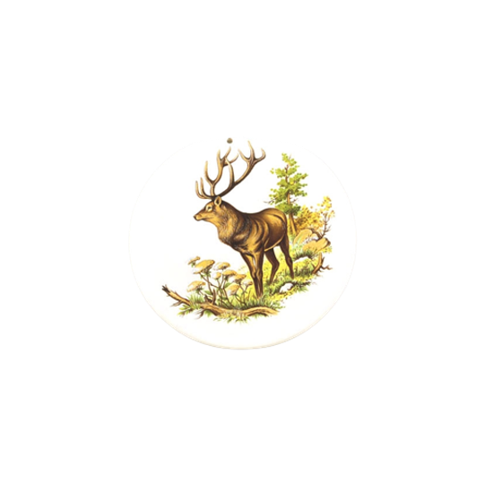 Witte Ronde Onderzetter Hert 1