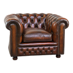 Prachtige Engelse Bruine Rundleren Chesterfield Clubfauteuil Met Uitmuntende Kleuren thumbnail 1