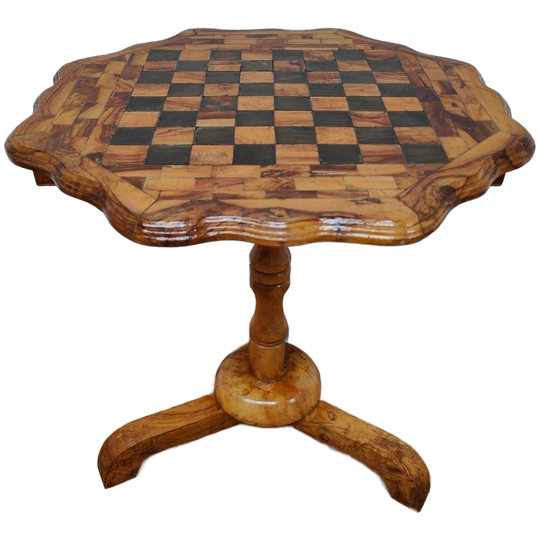 Vintage Antiek Schaaktafeltje Bijzettafeltje Plantentafeltje 1