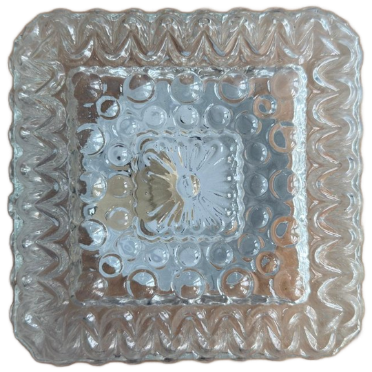 Vintage Plafondlamp Vierkant Glas 1