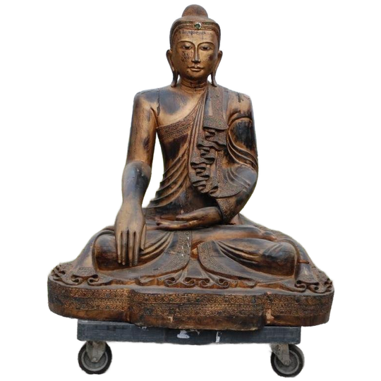 Groot Antiek Boeddha Beeld 127 Cm 1