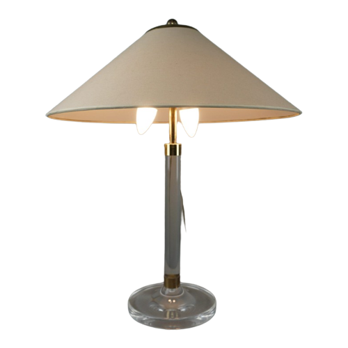 Prachtige Vintage Plexiglazen Tafellamp