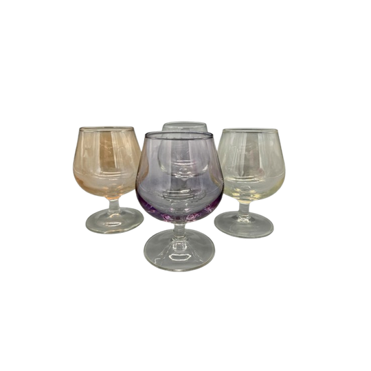 Set Cognac Glazen Gekleurd Parelmoer Glans 4 Stuks 1