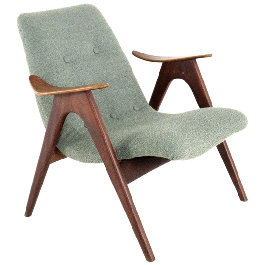 Vintage Wébé Fauteuil Louis Van Teeffelen New Upholstery 1