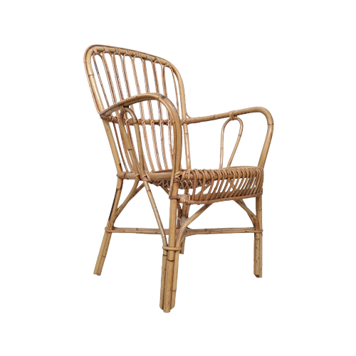 Nc37 – Rotan Fauteuil – Gebr. Jonkers – Noordwolde – Jaren 60 – Rohé