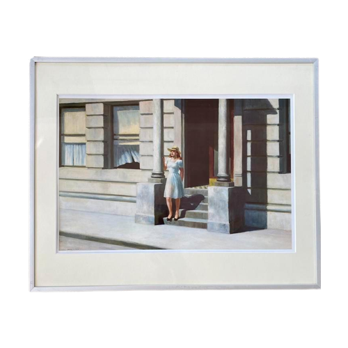 Edward Hopper Print Van Schilderij Summertime, Lijst 50 X 40