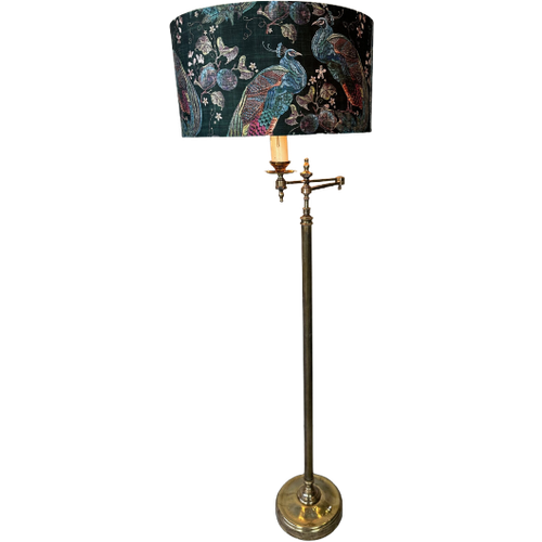 Vintage Messing Vloerlamp – Botanical