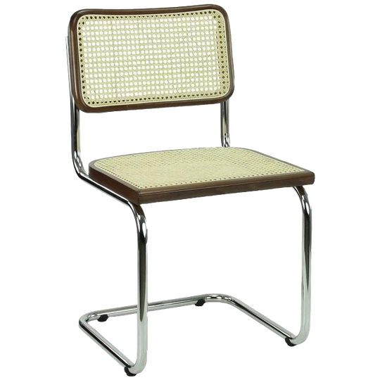 fonQ | Wave Eetkamerstoel Walnoot/chrome Set 2 1