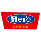 Tof En Groot Emaille Bord Van Hero Drinks, Langcat Bussum. thumbnail 1