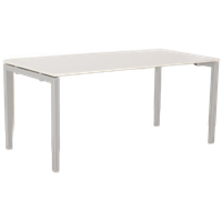 Solidesk Bureau, Wit Blad, 160 X 80Cm, Hoogte Instelbaar Onderstel