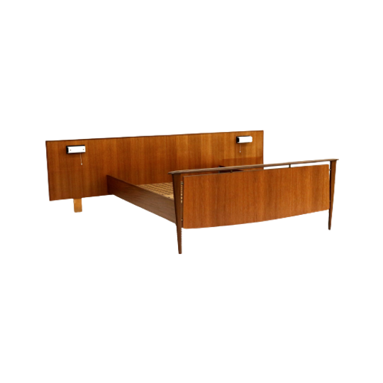 Vintage Bed Ontworpen Door Louis Van Teeffelen Voor Wébé Uit De Jaren '60 1