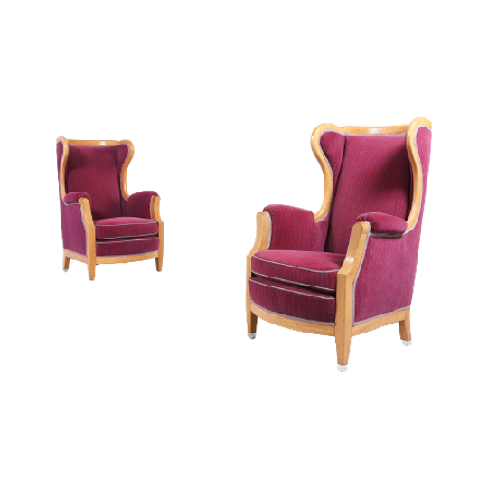 Pair Of Lounge Chairs By Oscar Nilsson, Sweden 1960’s 1