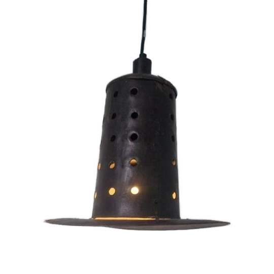 Vintage Metalen Brutalist Hanglamp. 1