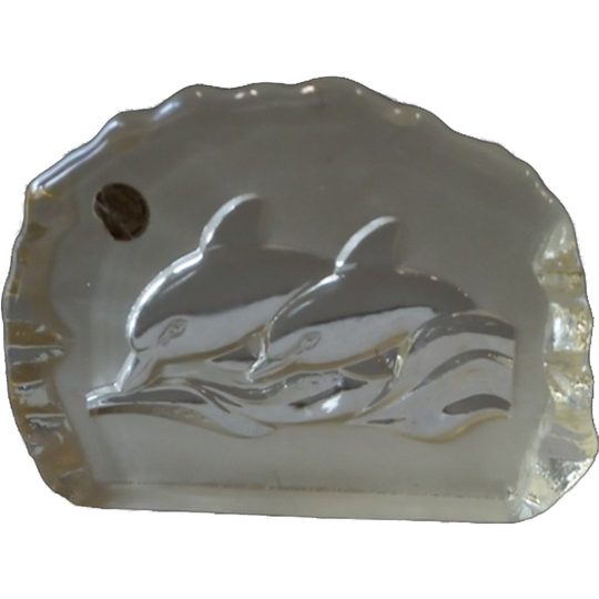 Cristal d'Arques "dolfijnen". 1