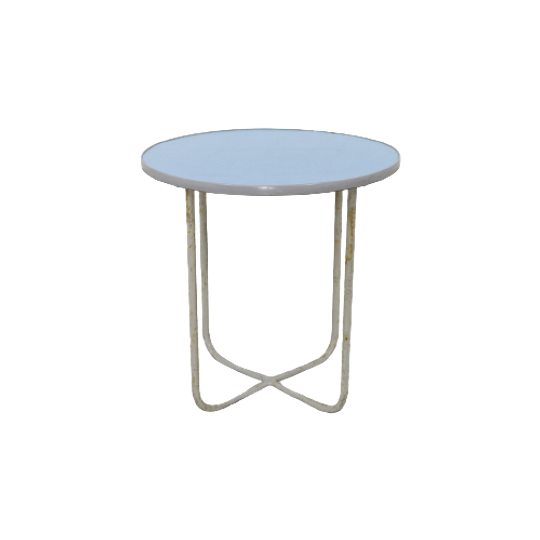 Dutch Round Bauhaus Side Table, 1930s 1