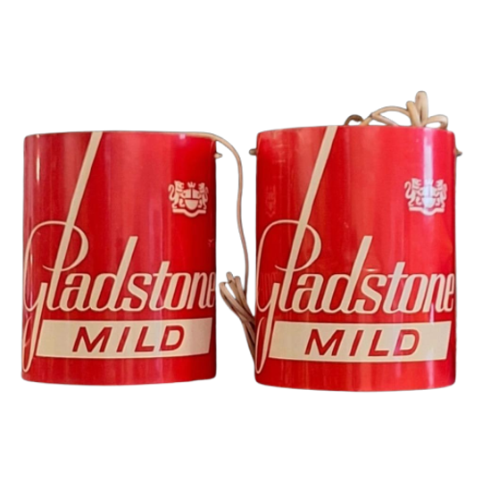 2 X Vintage Lampen Met Reclame Van Gladstone Sigaretten🚬 1