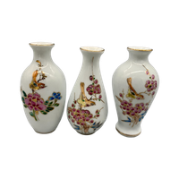 Set Vaasjes China Birds And Flowers