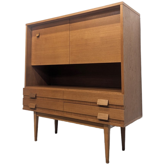Scandinavisch Vintage Highboard, Jaren 60. 1
